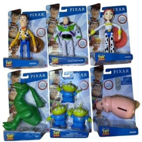 Pixar Other - Disney Pixar Vintage Toy Story Action Figure Set Woody Buzz and more NEW in Box